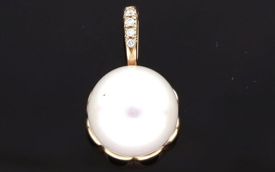 MIMI - 18 kt. Pink gold - Pendant - 0.05 ct Diamond - Pearl