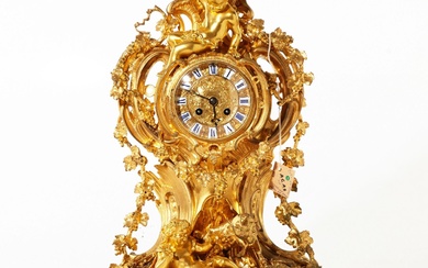 Mantel clock in Louis XV style