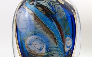 Maxence Parot- Large Massive Single Vase "Structure" 1.6kg - Glass