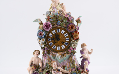 Meissen | PORCELAIN PENDULUM CLOCK "THE FOUR ELEMENTS"