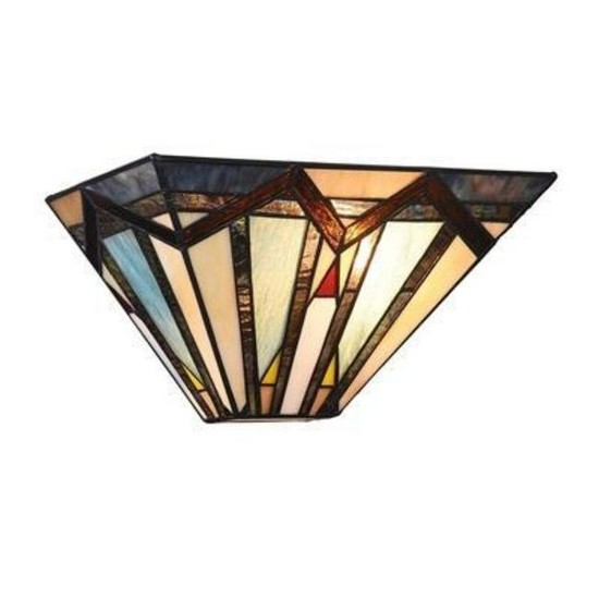 Mission-Style Slag Glass Wall Sconce