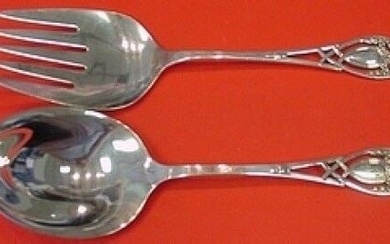 Monticello by Lunt Sterling Silver Salad Serving Set 2pc AS 9"