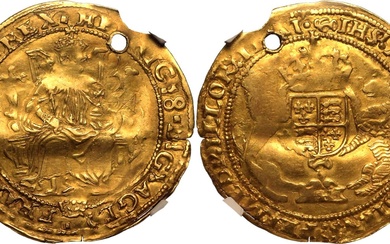 ND (1547-1551) Gold Half-Sovereign mm. grapple 122 NGC AU Details