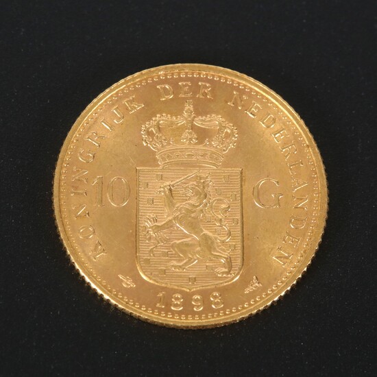 Nederland - Gouden 10 Gulden, Wilhelmina 1898