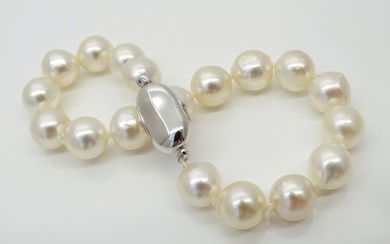 No Reserve Price - Akoya Pearls, 8.5 -9 mm Silver - Bracelet