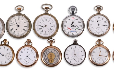 OMEGA TRAVEL CLOCK AND OTHER VARIOUS ANTIQUE POCKET WATCHES