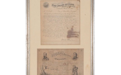 Ohio Squirrel Hunters Discharge Civil War Letter and Certificate