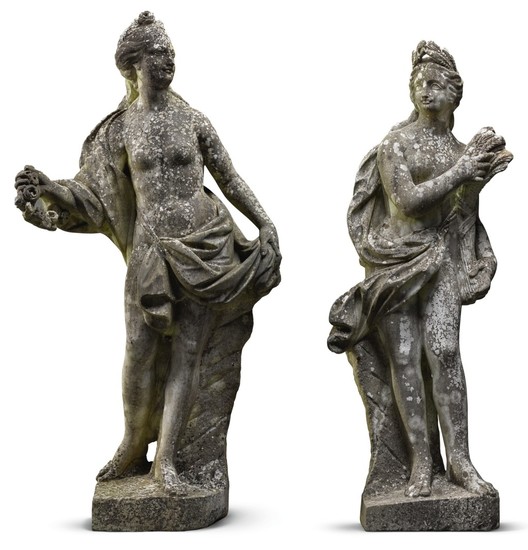 PAIR OF ALLEGORIES OF SPRING AND AUTUMN (FLORA AND CERES)
