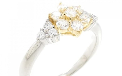 PT K18YG Flower Diamond Ring 0.50CT
