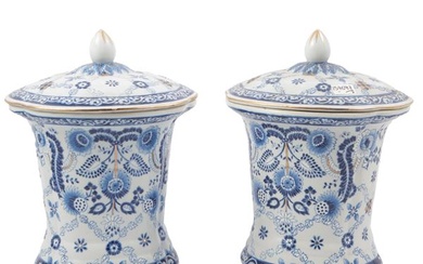 Pair of Chinese ceramic biscuit jars