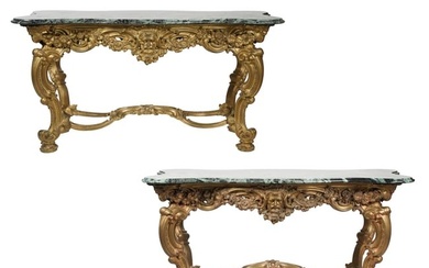 Pair of Italian Bronze Rococo-Style Center Tables