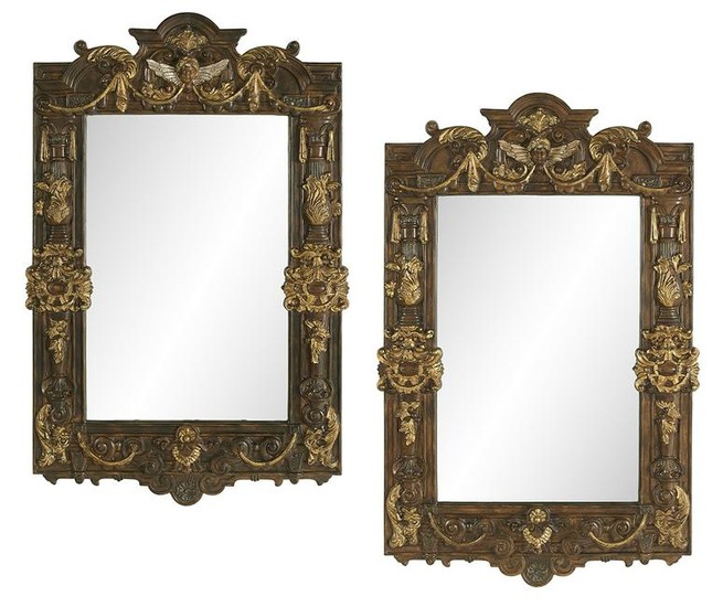 Pair of Molded Composition Mirrors