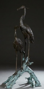 Patinated Bronze Fountain Figure, 20th/21st c.