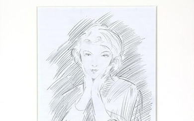 Paul Helleu - Portrait (After) - 1954 Drawing - SIGNED
