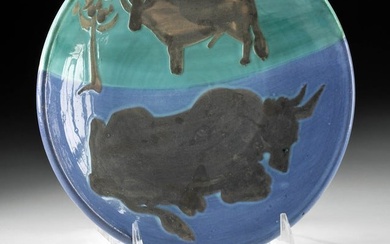 Picasso / Madoura Pottery Plate "Toros" (1952)