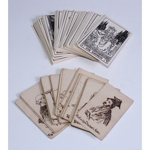 Playing Cards - an early 20th century set of hand drawn Happ...