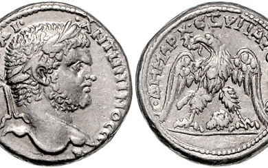 RÖMISCHES REICH, Caracalla, 198-217, AR Tetradrachme (215-217), Coele Syria, Stadt Damaskus