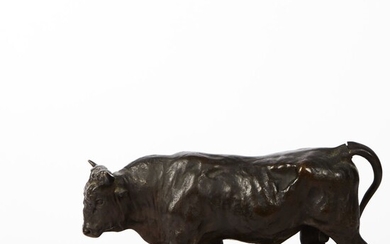 ROSA BONHEUR (1822 - 1899) "Taureau" Bronze à patine brune Fonte ancienne Signé sur la...