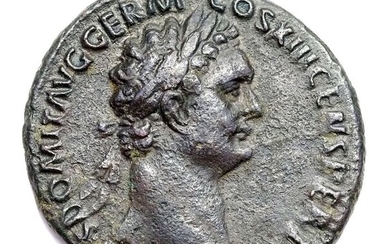 Roman Empire. Domitian (AD 81-96). Æ As,Rome, AD 87