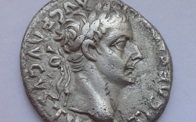 Roman Empire. Tiberius. AD 14-37. "Tribute Penny" type. Denarius Rome mint.