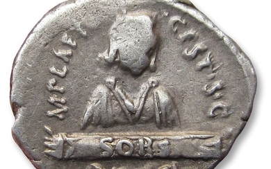 Roman Republic. M. Plaetorius M.f. Cestianus, 67 BC. Silver Denarius,Rome mint - rare cointype