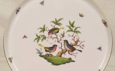 Rothschild bird - 438 / RO - Herend - Cake plate ø cm. 31 (1) - Porcelain