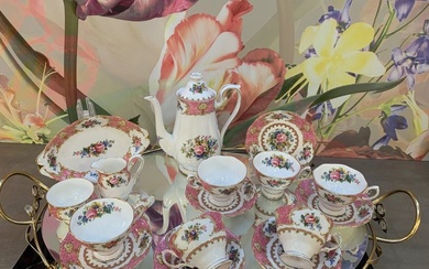 Royal Albert - Coffee set for 6 (16) - Lady Carlyle - Porcelain