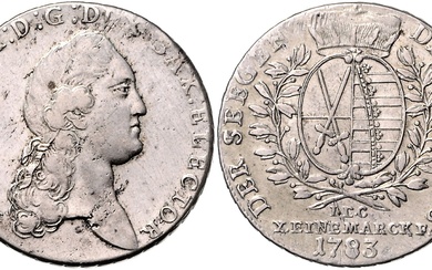 SACHSEN, Friedrich August III., 1763-1806, Ausbeutetaler 1783 IEC, Dresden