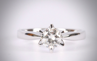 SOLITAIRE RING, 0,60ct, white gold 18K.