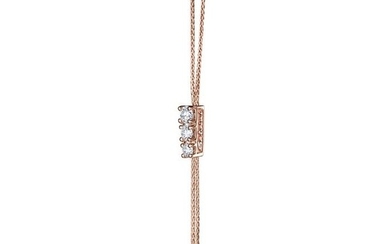 Salvini - 18 kt. Pink gold - Adjustable Saliscendi necklace - 0.50 ct Diamond