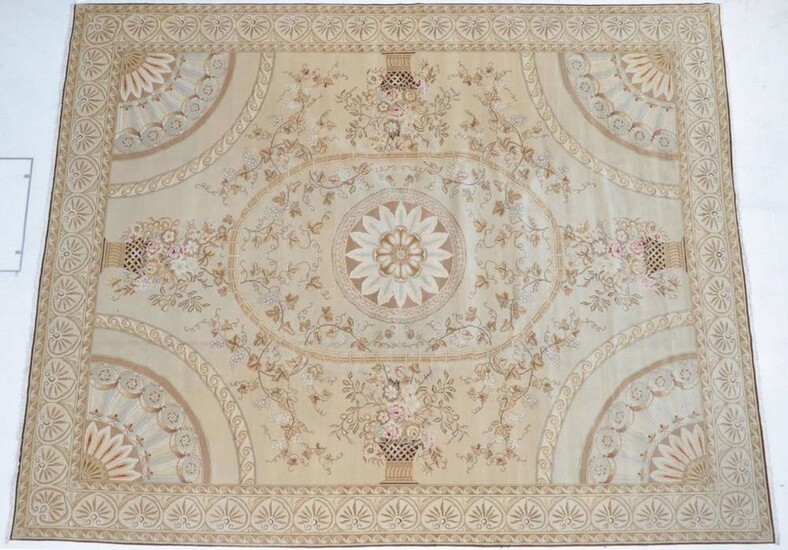 Savonnerie Design Carpet South East Europe, modern The field with four urns issuing flowers centred