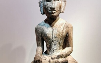 Sculpture (1) - Teak - Laos - late 19th century early 20th century