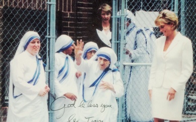 Signed Mother Teresa & Princess Diana Photograph