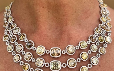 Sophia D.100.27 Ct. Natural Fancy Color Diamond Necklace