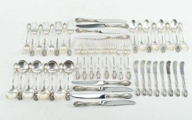 Sterling flatware service, Victoria/Florence pattern by