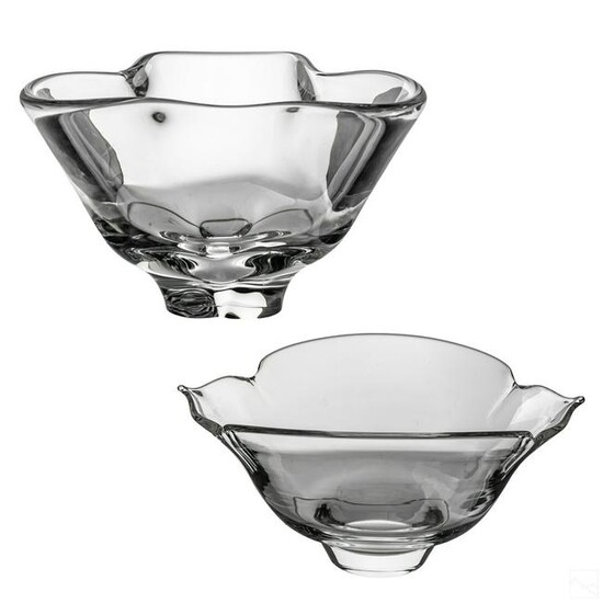 Steuben American Art Glass Modern Crystal Bowls
