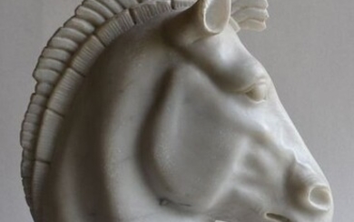 Studio Todini - Sculpture, Horse head - Marble - Second half 20th century