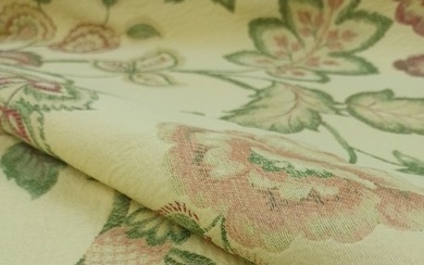 Sumptuous double-width Jacquard, high-weight loom work. Basic floral motif - Upholstery fabric - 600 cm - 280 cm