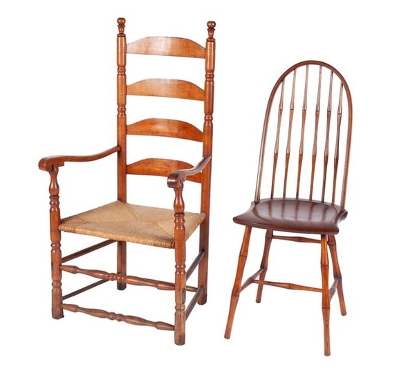 TWO EARLY AMERICAN CHAIRS