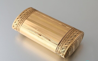 Tabatière en or jaune 750 millièmes, décor... - Lot 91 - Vasari Auction