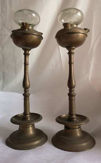 Table lamp (2) - Brass - Century XVIII