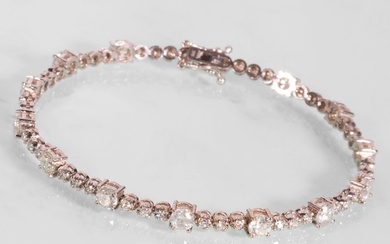 Tennis bracelet - White gold - 3.17ct. Round Diamond - Diamond