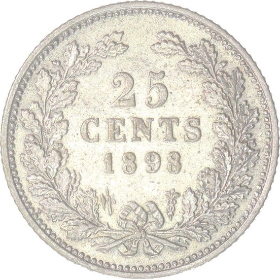 The Netherlands - 25 Cent 1898 Wilhelmina - Silver