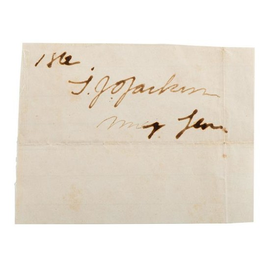 Thomas J. "Stonewall" Jackson Clipped Signature as