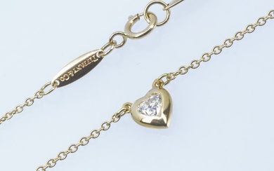 Tiffany & Co - 0.17ct Diamonds by the Yard® Heart - by Elsa Peretti® - Gold - Necklace