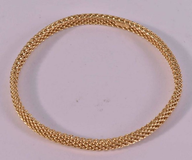 Tiffany & Co 18K Yellow Gold Mesh Bangle Bracelet