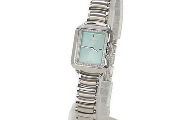 Tiffany & Co. Rectangle 68483018 Quartz Blue Dial Stainless Ladies Watch