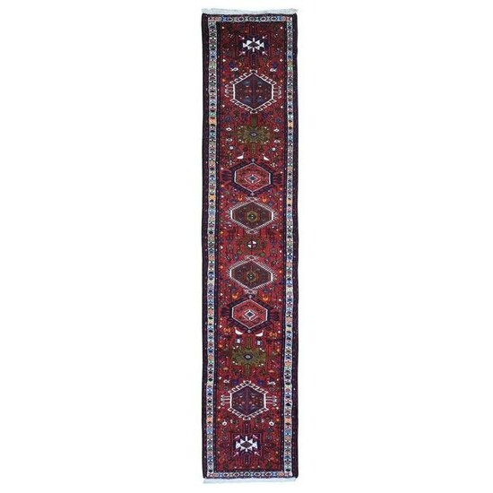 Tribal Weaving Vintage Persian Karajeh Full Pile