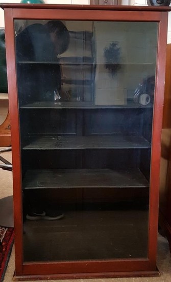 Victorian Mahogany Stand Up Shop Display Cabinet - 25 x 43in...