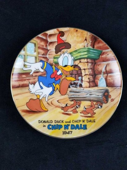 Vintage Donald Duck 50th Birthday Plate Collection Chip